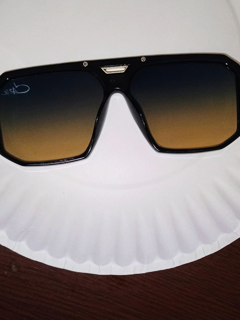 Cazal Black & Gold Gradient Sunglasses